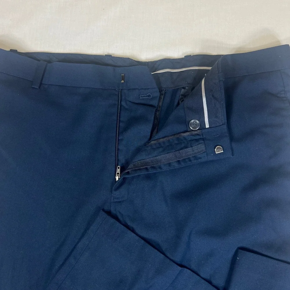 INC International Concepts Mens Slim Fit Navy Blue Dress Pants 36x32